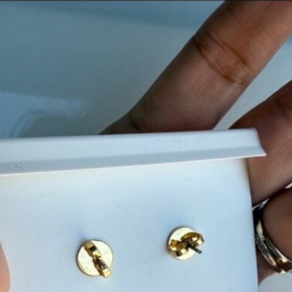 Tory Burch Pink Crystal Heart Drop Earrings – Gold Tone – Valentine’s Day - Picture 3 of 3